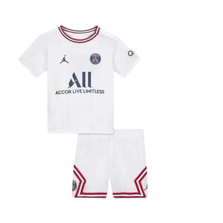 Maillot PSG Jordan Enfant Fourth Stadium 2022 Blanc Footbebe