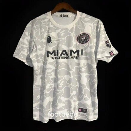 Maillot Inter Miami X Bape Blanc Camouflage Footbebe