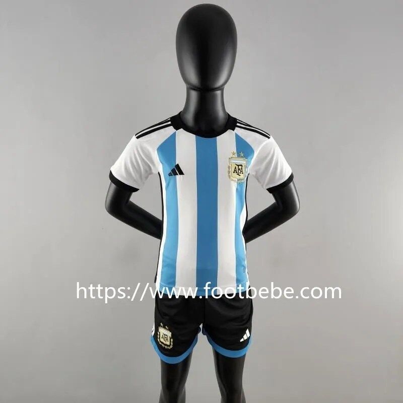 Maillot Argentine Enfant Coupe du monde 2022 domicile