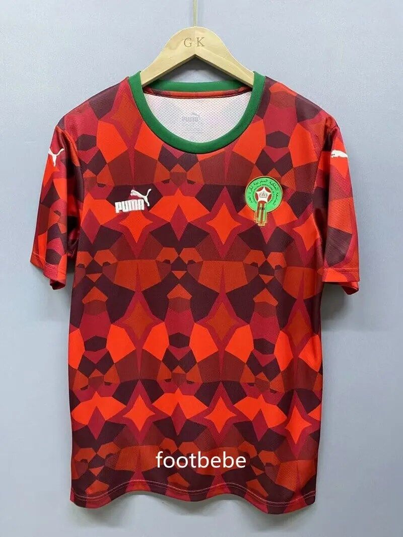 Maillot Maroc 2023 2024 domicile rouge Footbebe