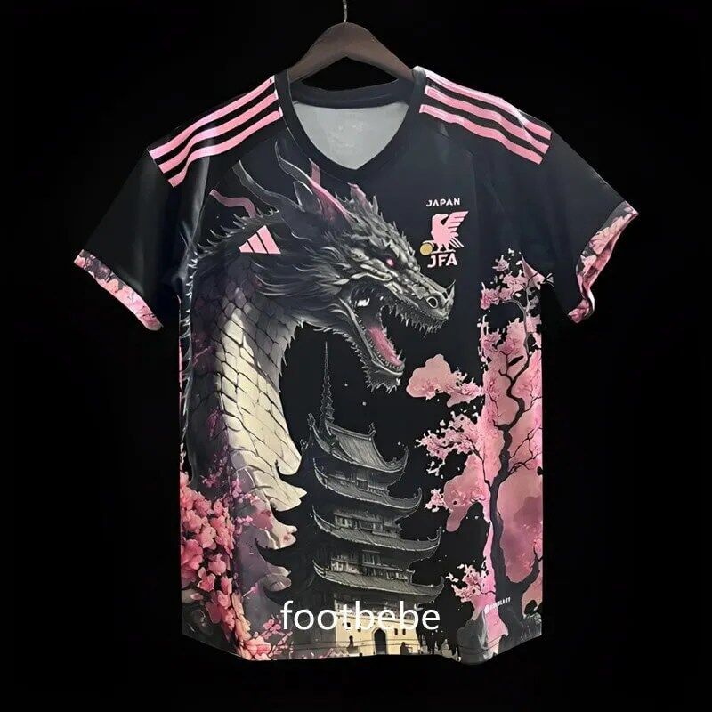 Maillot Japon 2023 2024 dragon noir rose