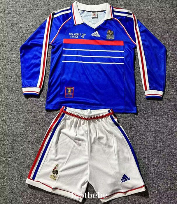 Maillot Vintage France 98 Coupe Du Monde - Taille 14 Ans - Blanc - Entraînement